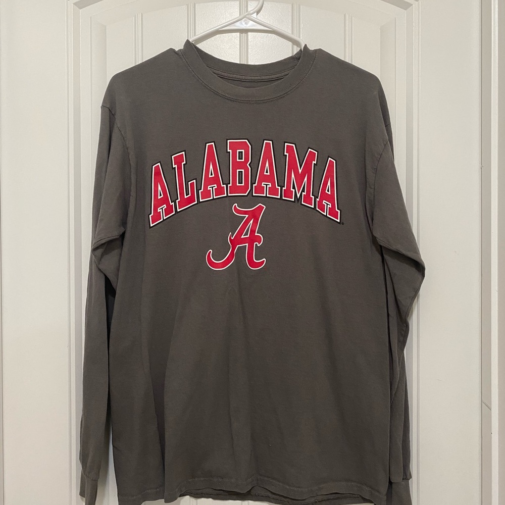Fanatics Alabama Long Sleeve Tee - Gray and Red